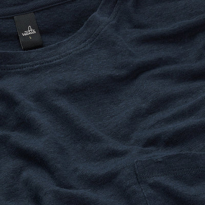 WAHTS Reese Linen Pocket Tee Navy