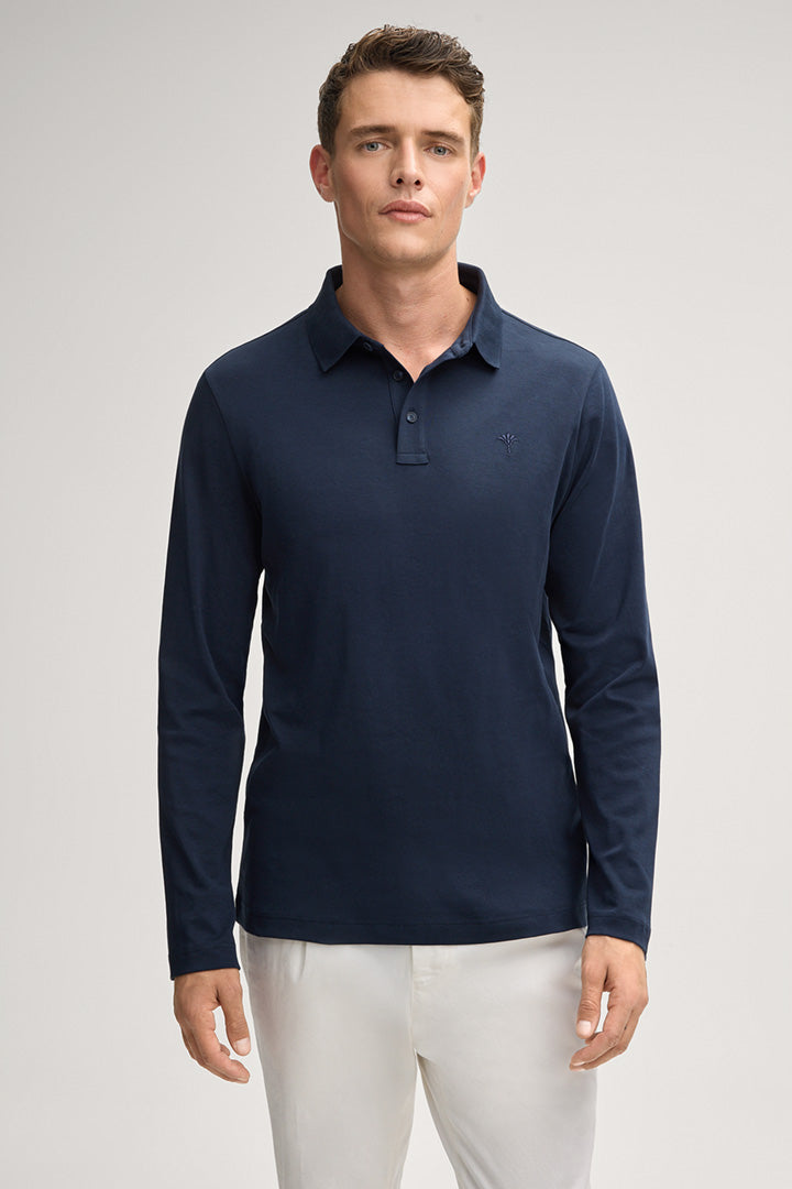 JOOP Pero Long-sleeved Polo Shirt in | DARK BLUE