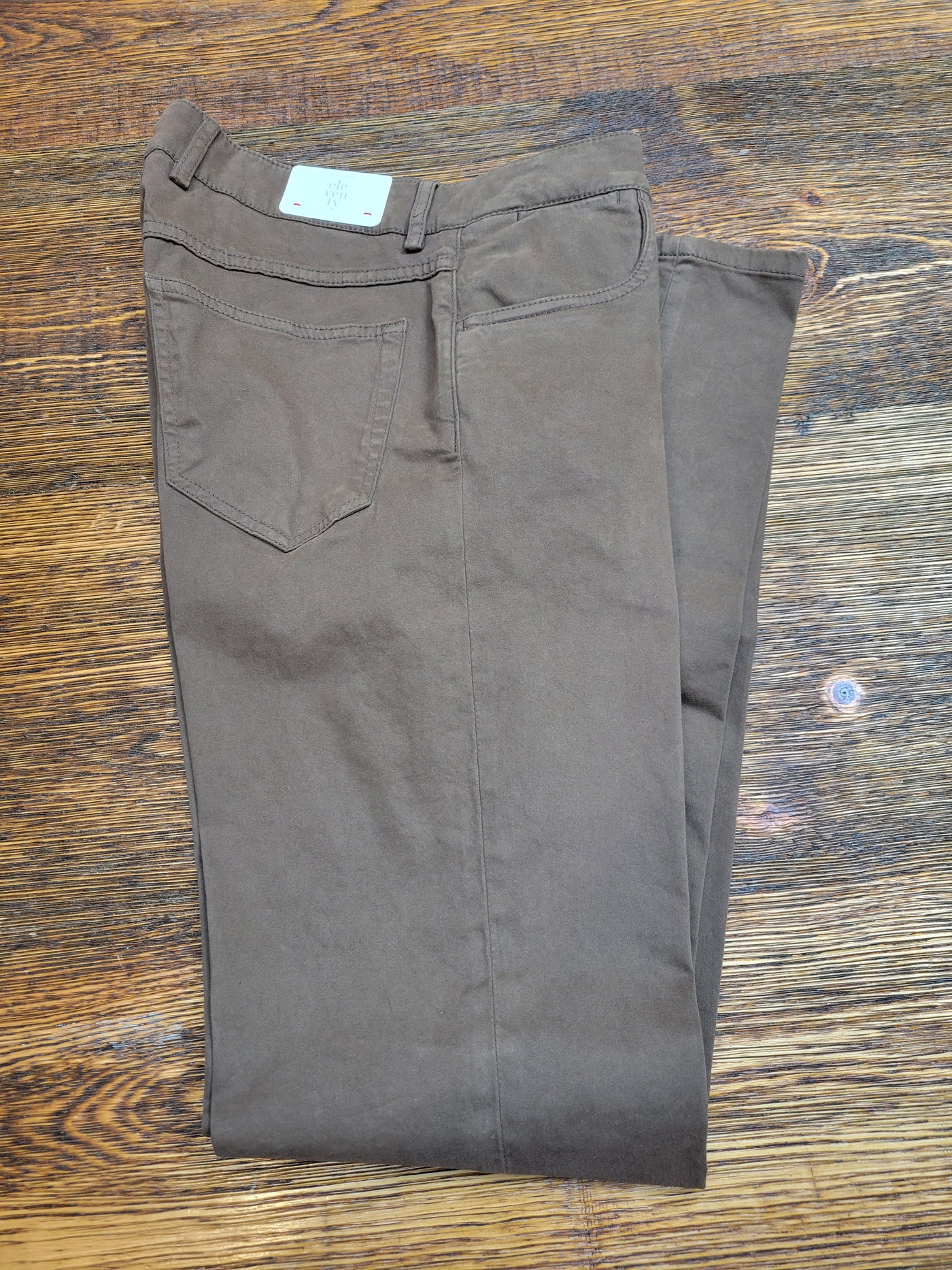 ELEVENTY Brown Brushed cotton pant
