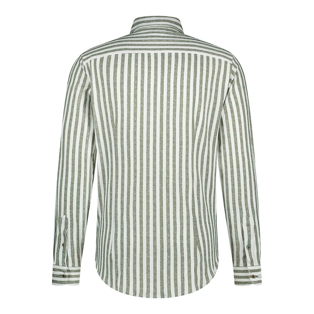 BLUE INDUSTRY Bold Striped Shirt | OLIVE