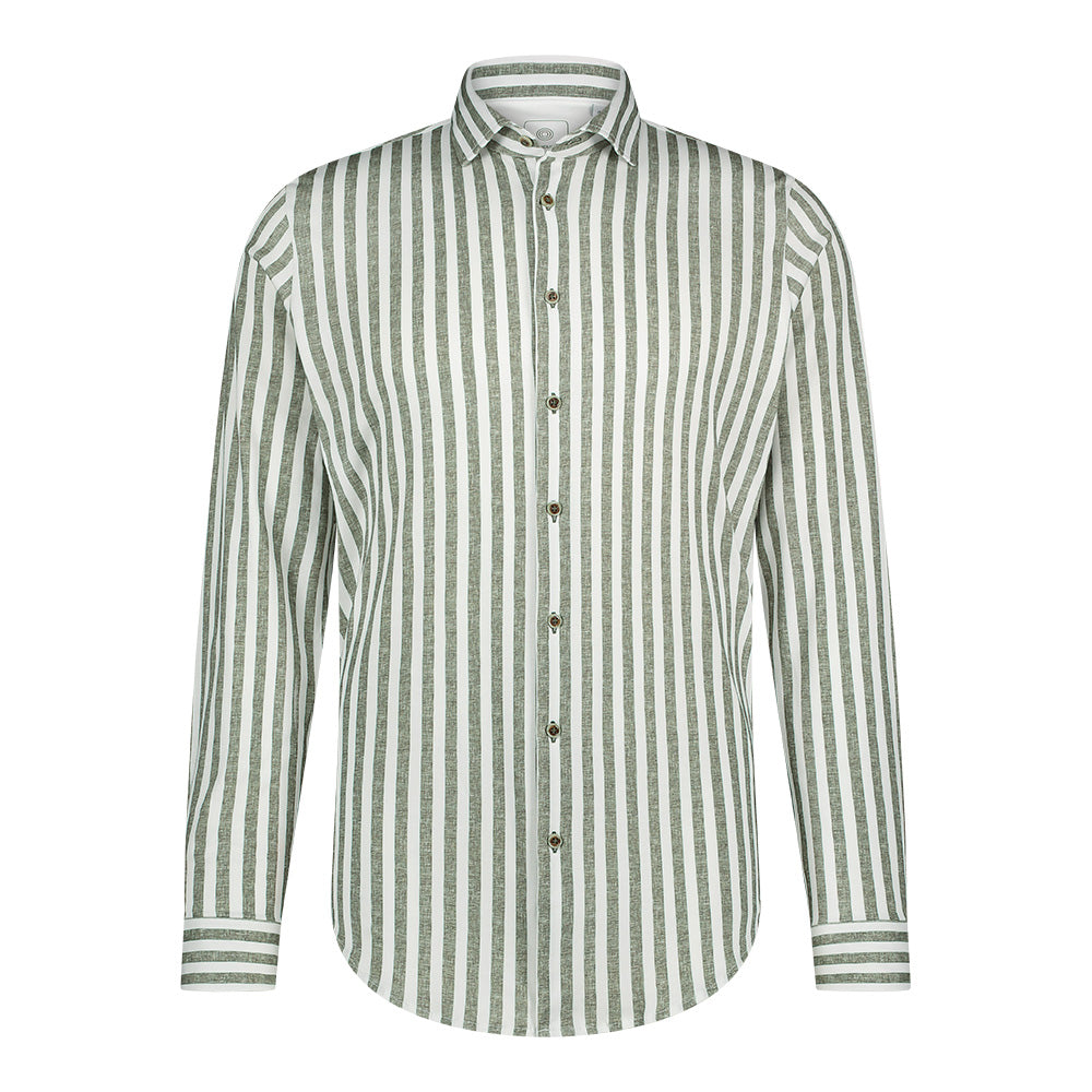 BLUE INDUSTRY Bold Striped Shirt | OLIVE