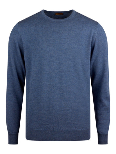 STENSTROMS Merino Wool Crew Neck | BLUE