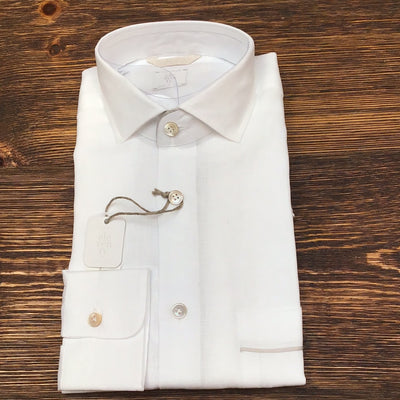ELEVENTY Linen Dandy Shirt | WHITE
