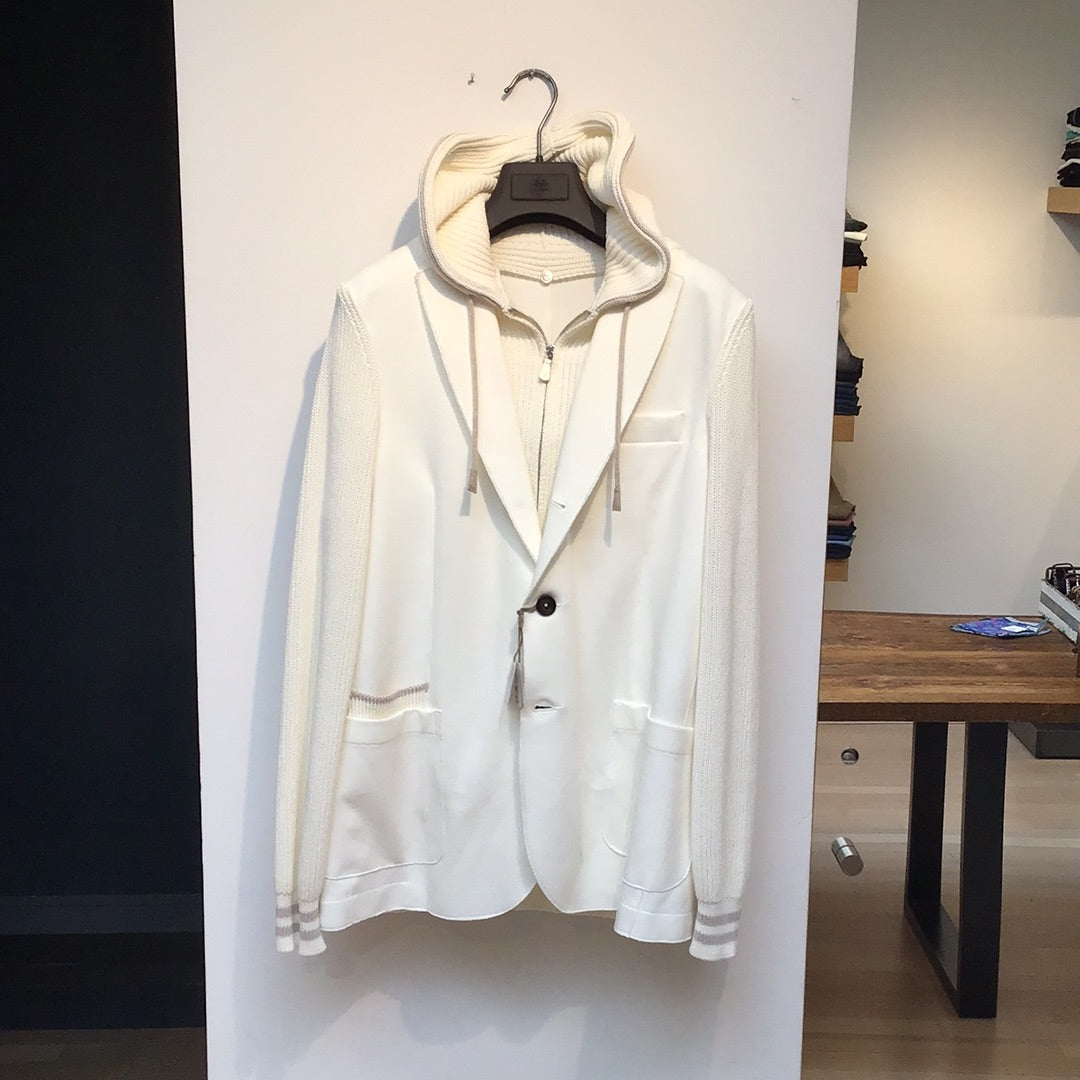 ELEVENTY Jacket with bib | OFF WHITE