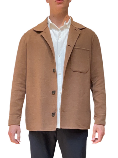 ELEVENTY wool Overshirt camel