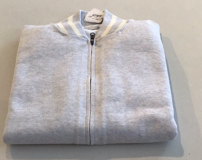 ELEVENTY Knitted cotton Bomber | GREY
