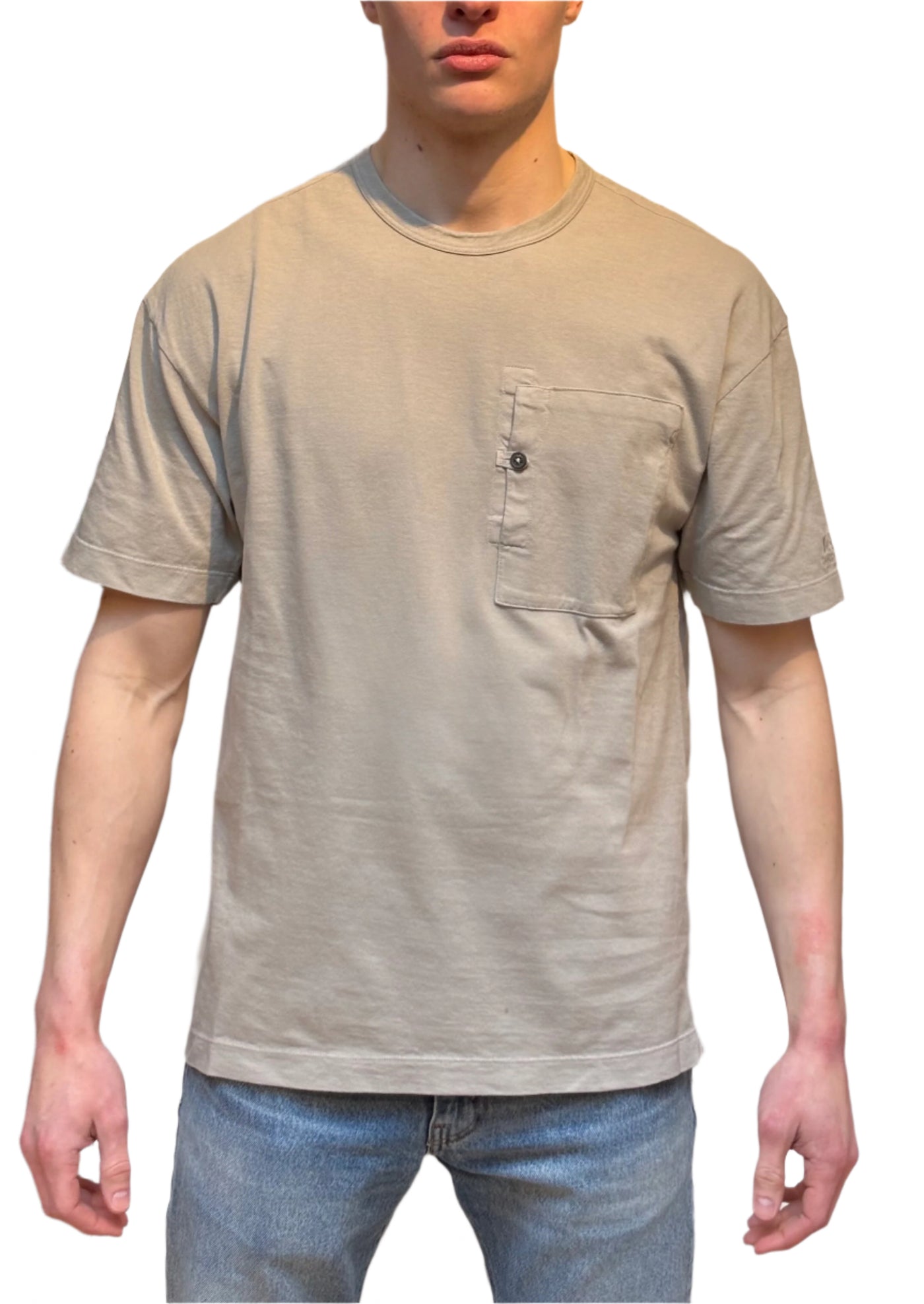 C.P. COMPANY Button Tee Grey