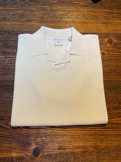 ELEVENTY Knit Polo Bianco Beige