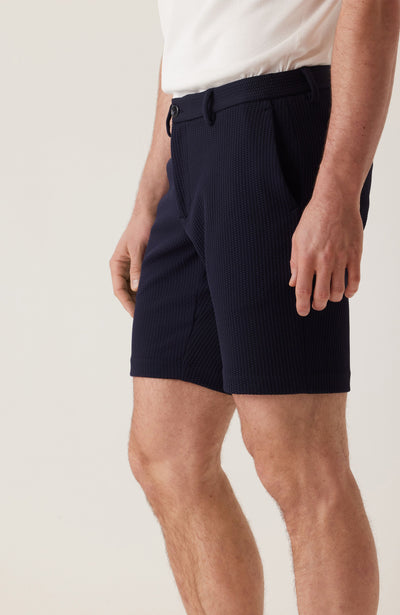 DEKE Black Navy Seersucker Short