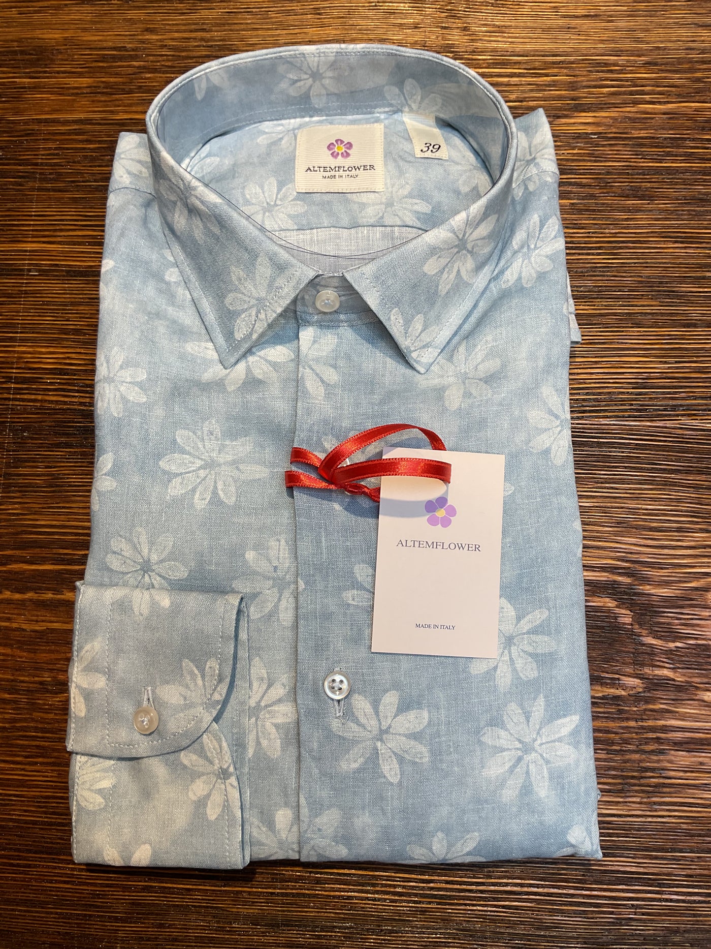 ALTEMFLOWER Daisy Linen Shirt Blue