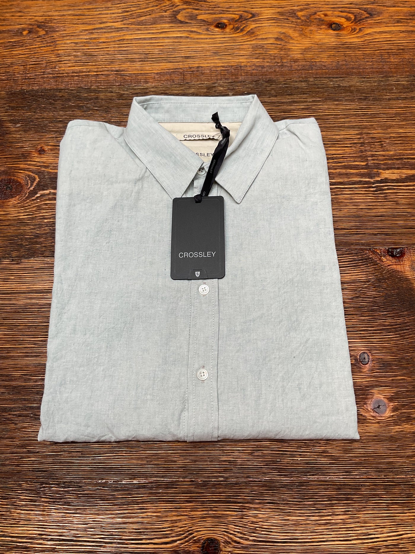 CROSSLEY Bartlett Linen Shirt Mint