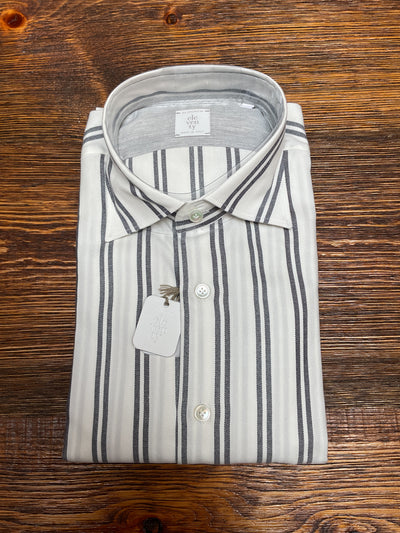 ELEVENTY Bold Two Stripe Shirt White