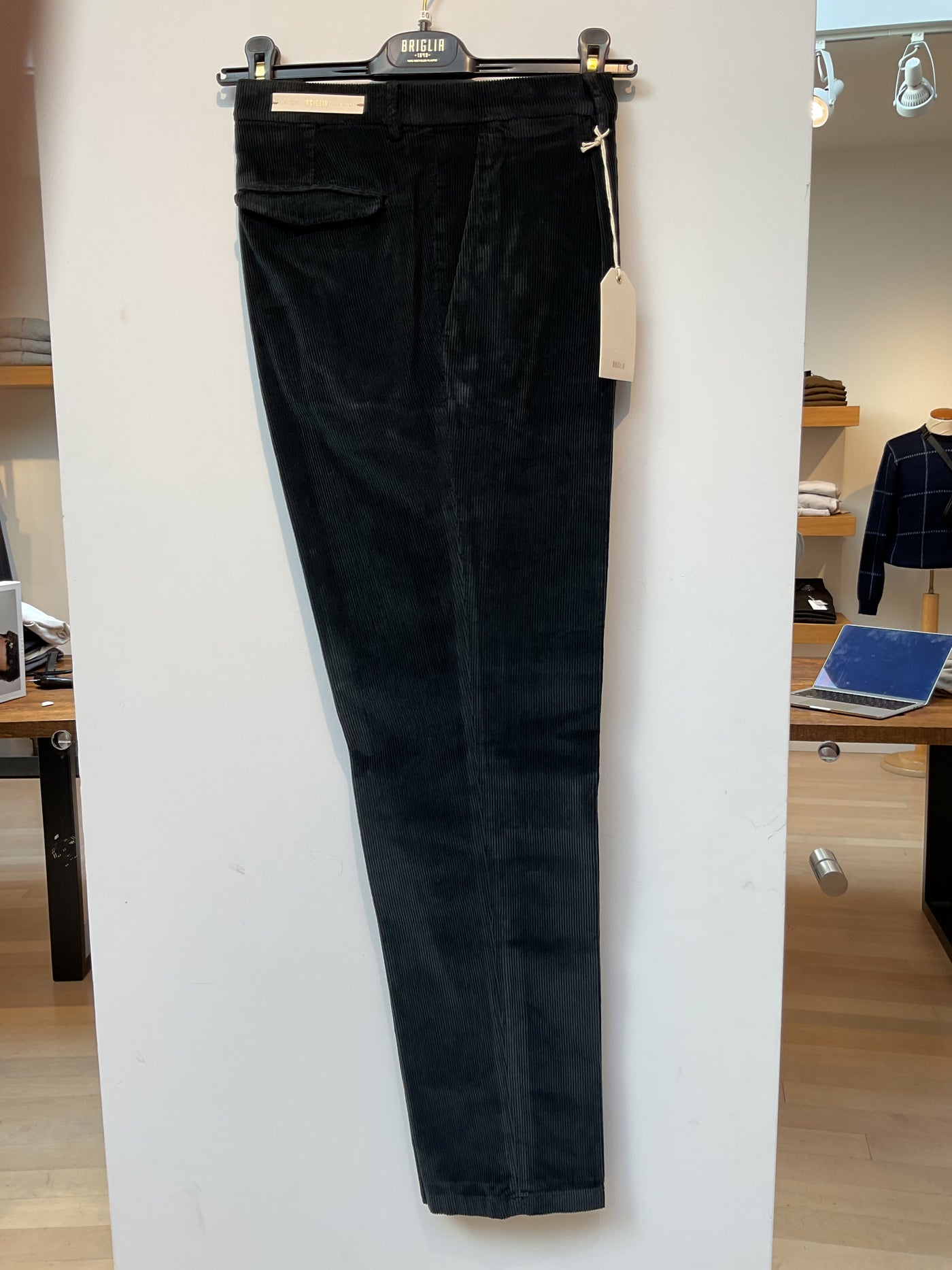 BRIGLIA Cord Pant Black