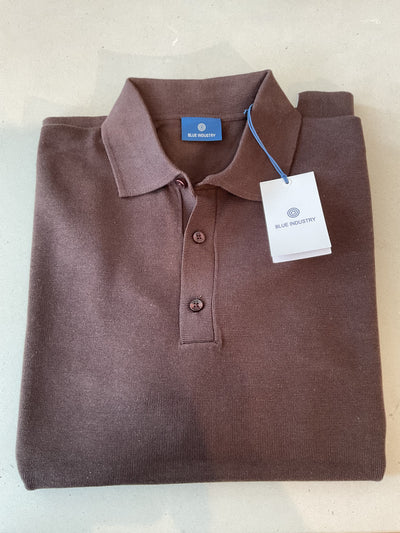 BLUE INDUSTRY Button Polo Brown