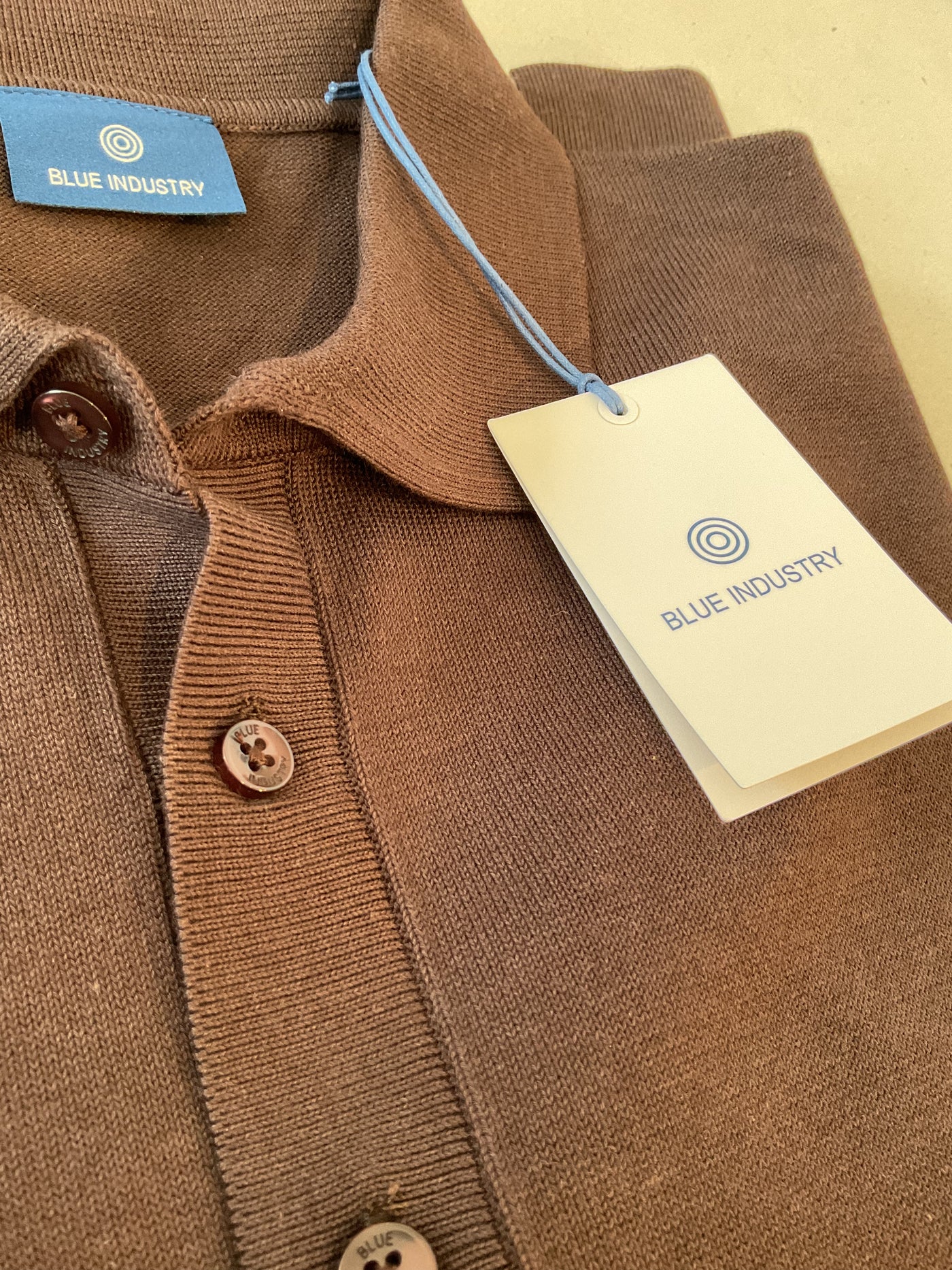 BLUE INDUSTRY Button Polo Brown