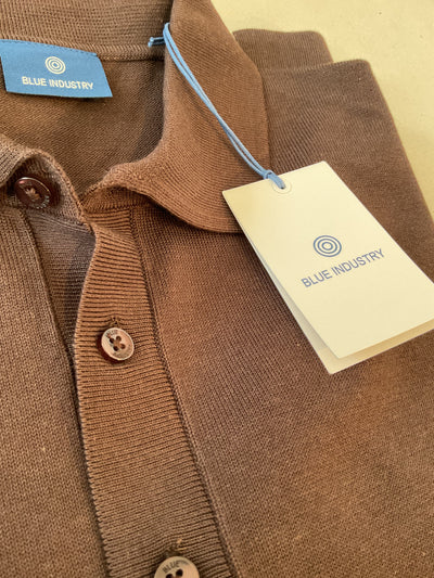 BLUE INDUSTRY Button Polo Brown