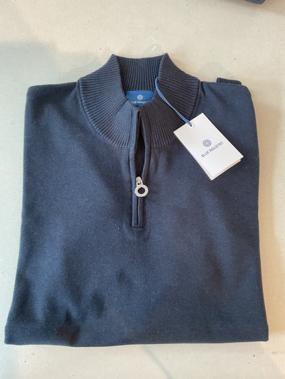 BLUE INDUSTRY LS Zip Polo Navy