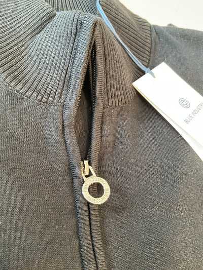 BLUE INDUSTRY LS Zip Polo Navy