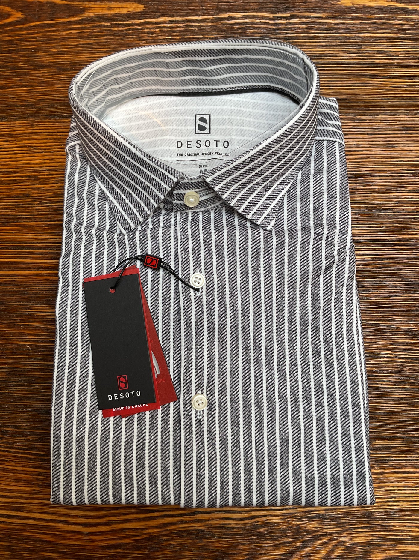 DESOTO Grey Stripe Stretch Shirt