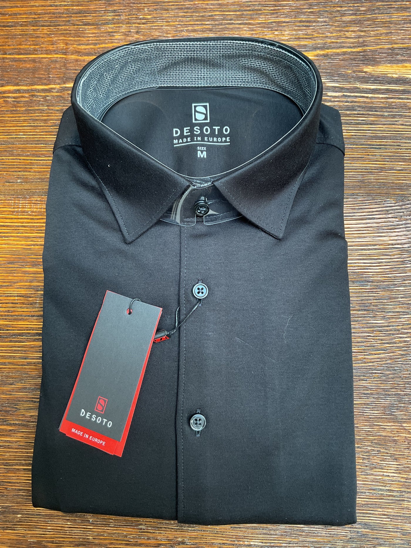 DESOTO Plain Black Plain Shirt