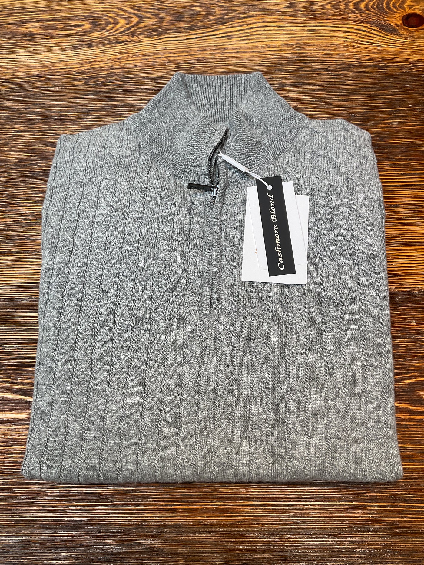 SAND IBRO Zip Knit Grey