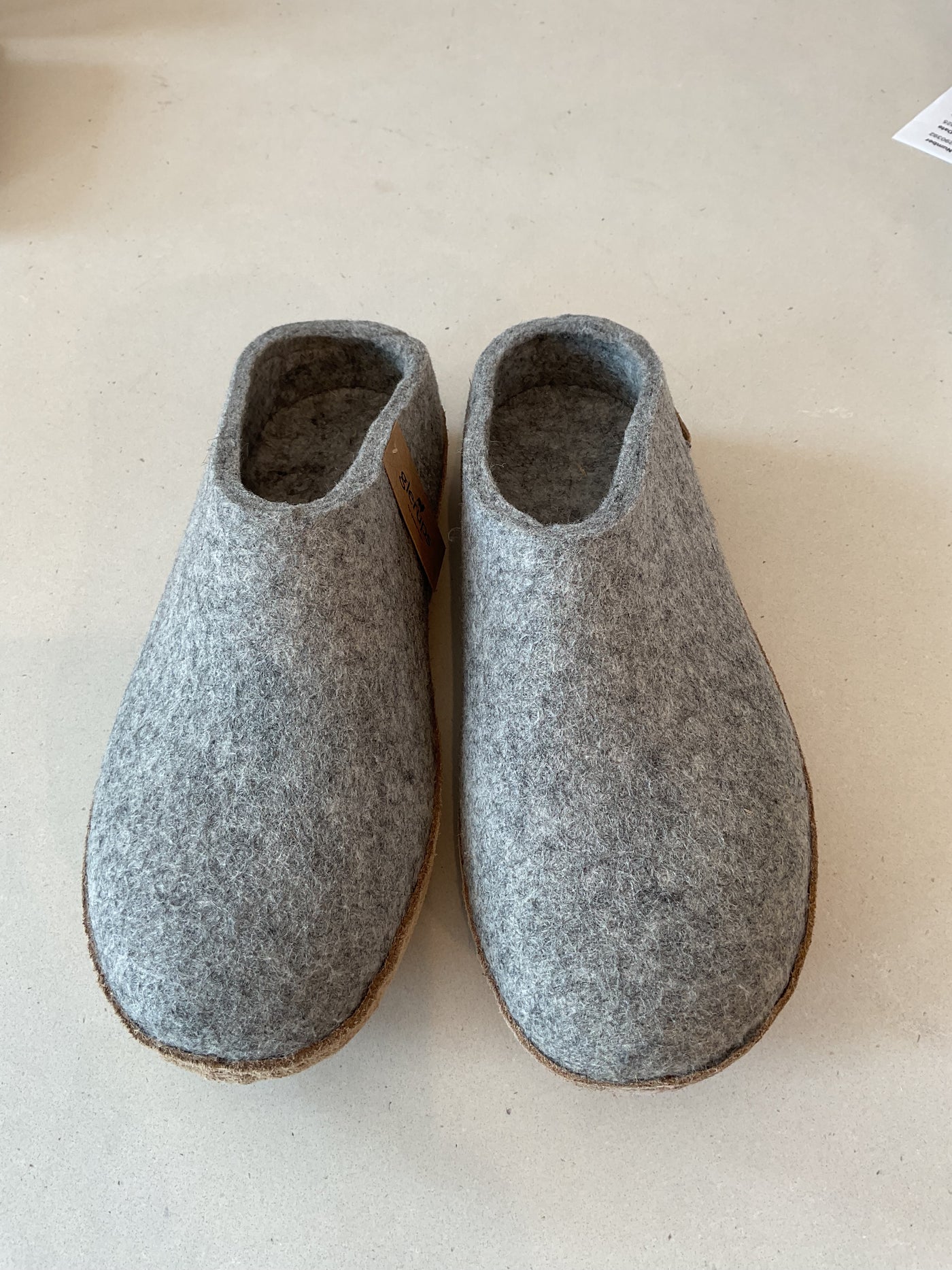 GLERUPS Slip On Leather Sole Grey