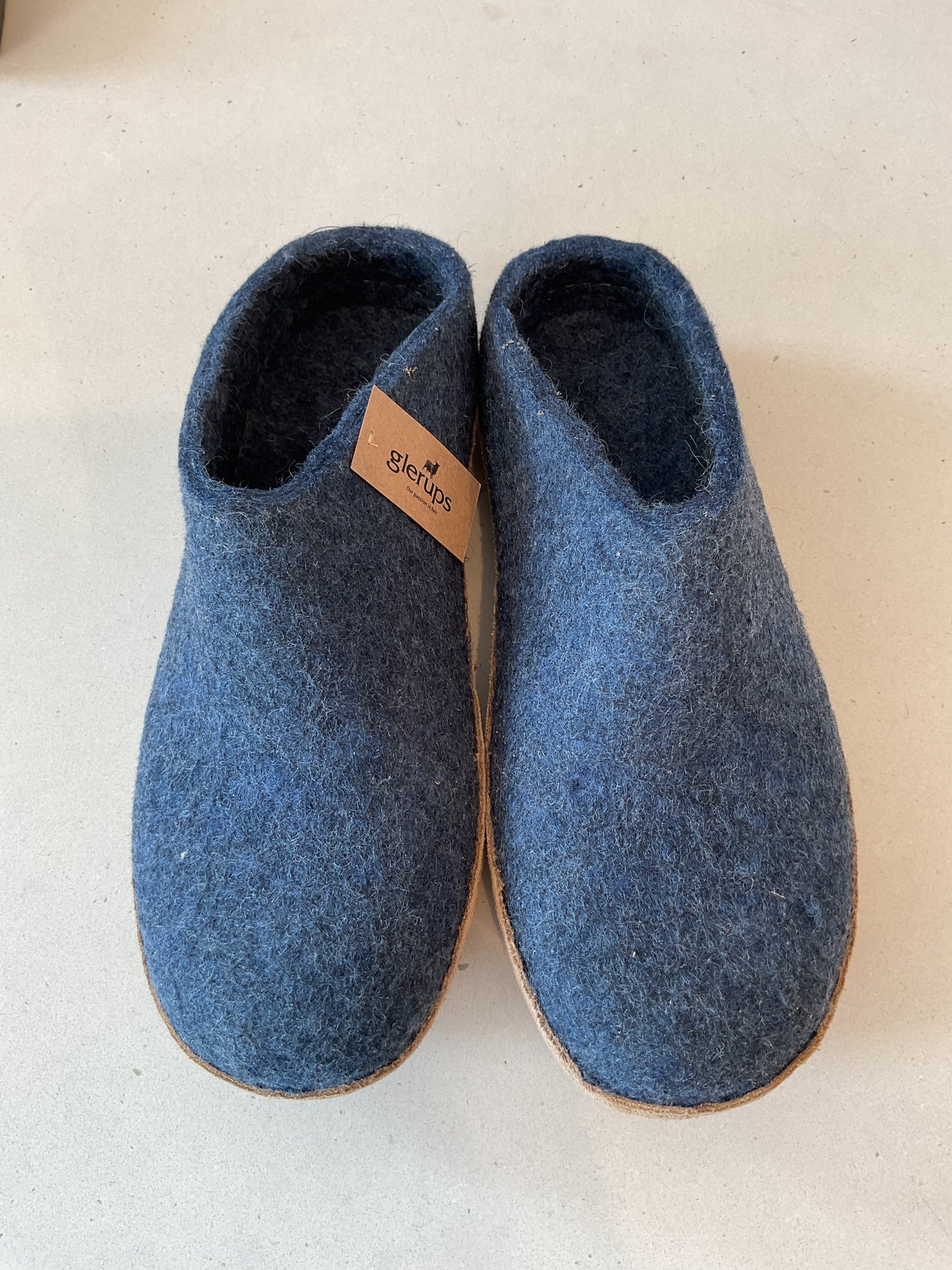 GLERUPS Leather Sole Slip On Blue