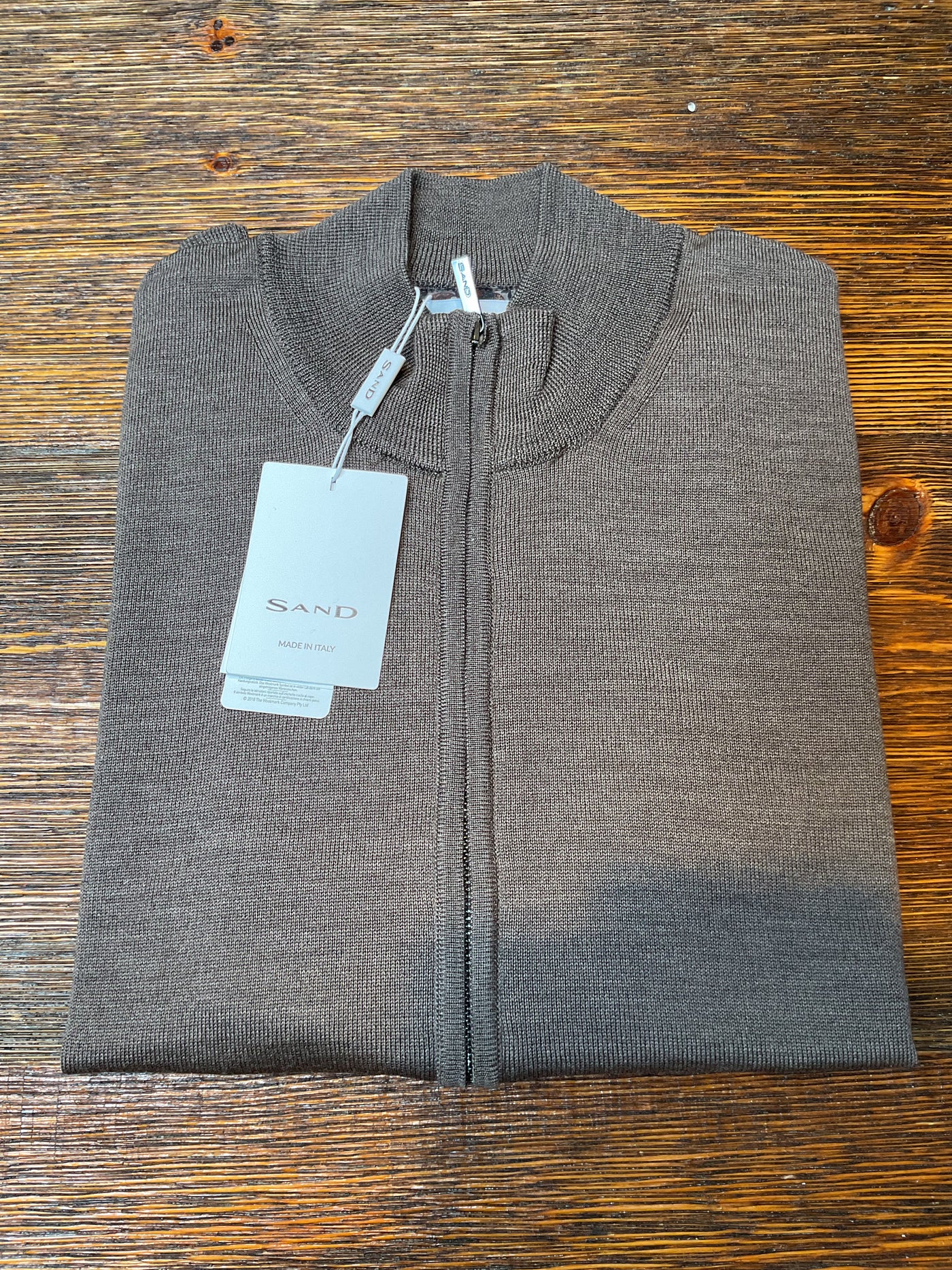 SAND Zip Full Wool Brown
