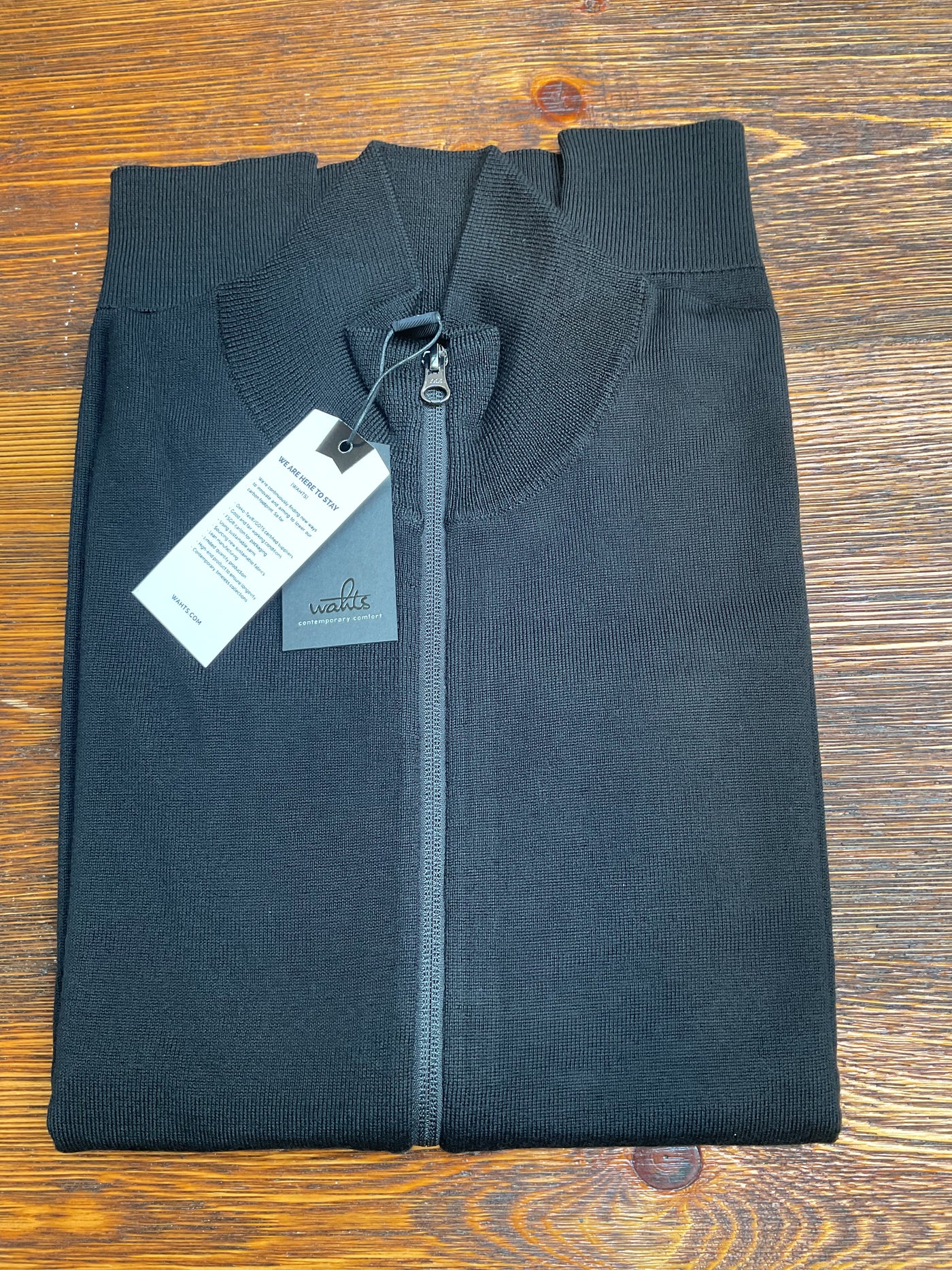 WAHTS Pratt Zip Knit Black