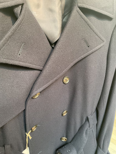 ELEVENTY Long Wool Coat Navy