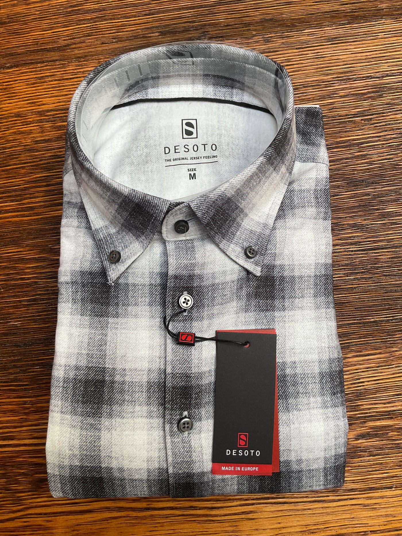 DESOTO Check Jersey Shirt Black