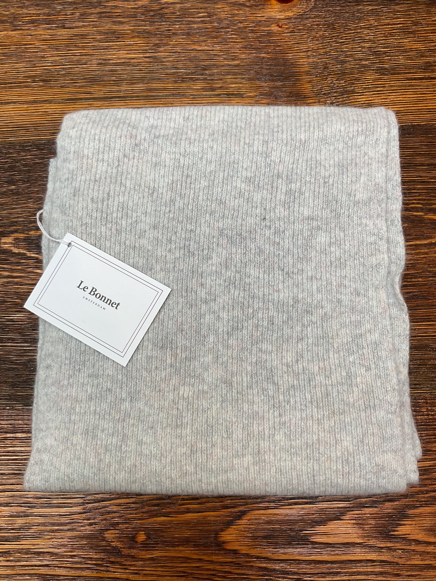 LE BONNET Scarf Grey Cream