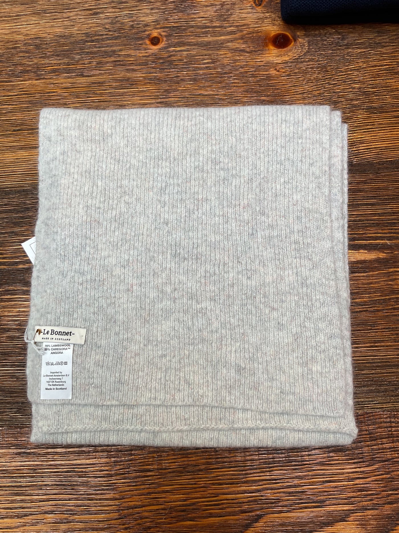 LE BONNET Scarf Grey Cream