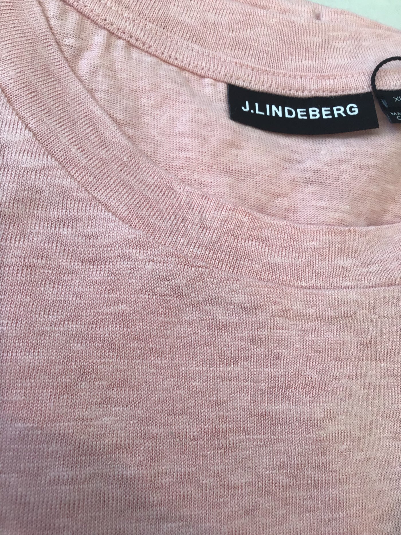 J. LINDEBERG Coma Linen Tee Pink