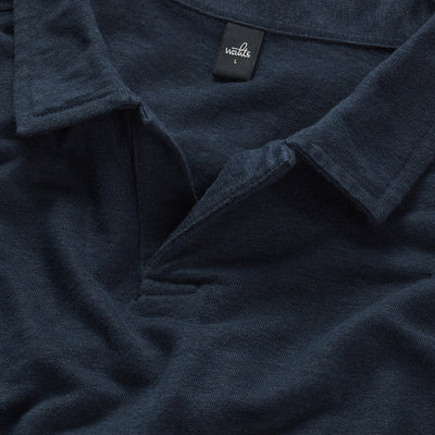 WAHTS Nelson Linen Polo Navy