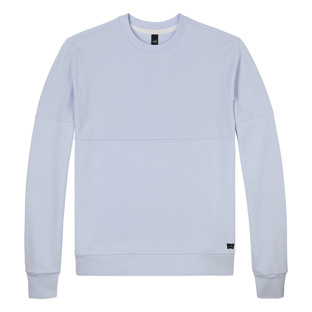 WAHTS Sullivan Pique Crewneck Ice Blue