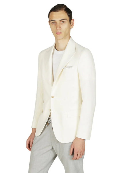 ELEVENTY Linen Jacket White