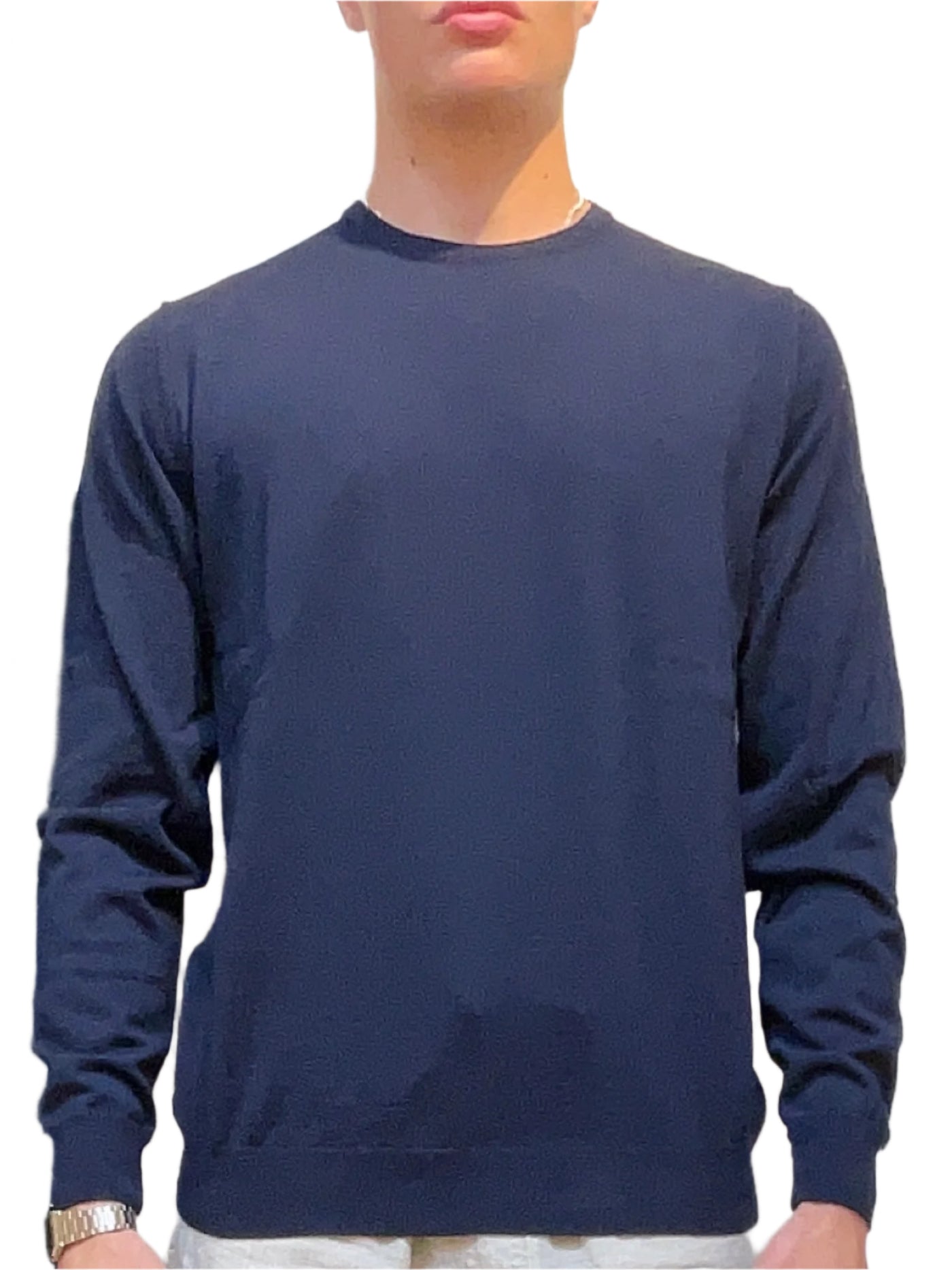 STENSTROMS Crew Blue Sweater
