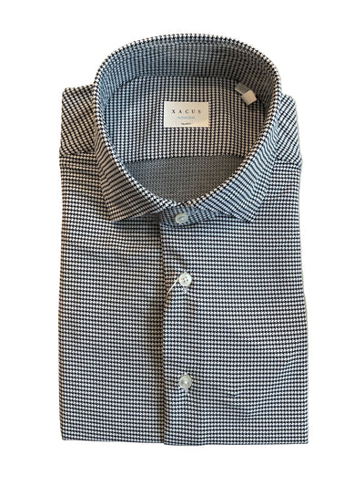 XACUS Twill Shirt small cutaway | HOUNDSTOOTH