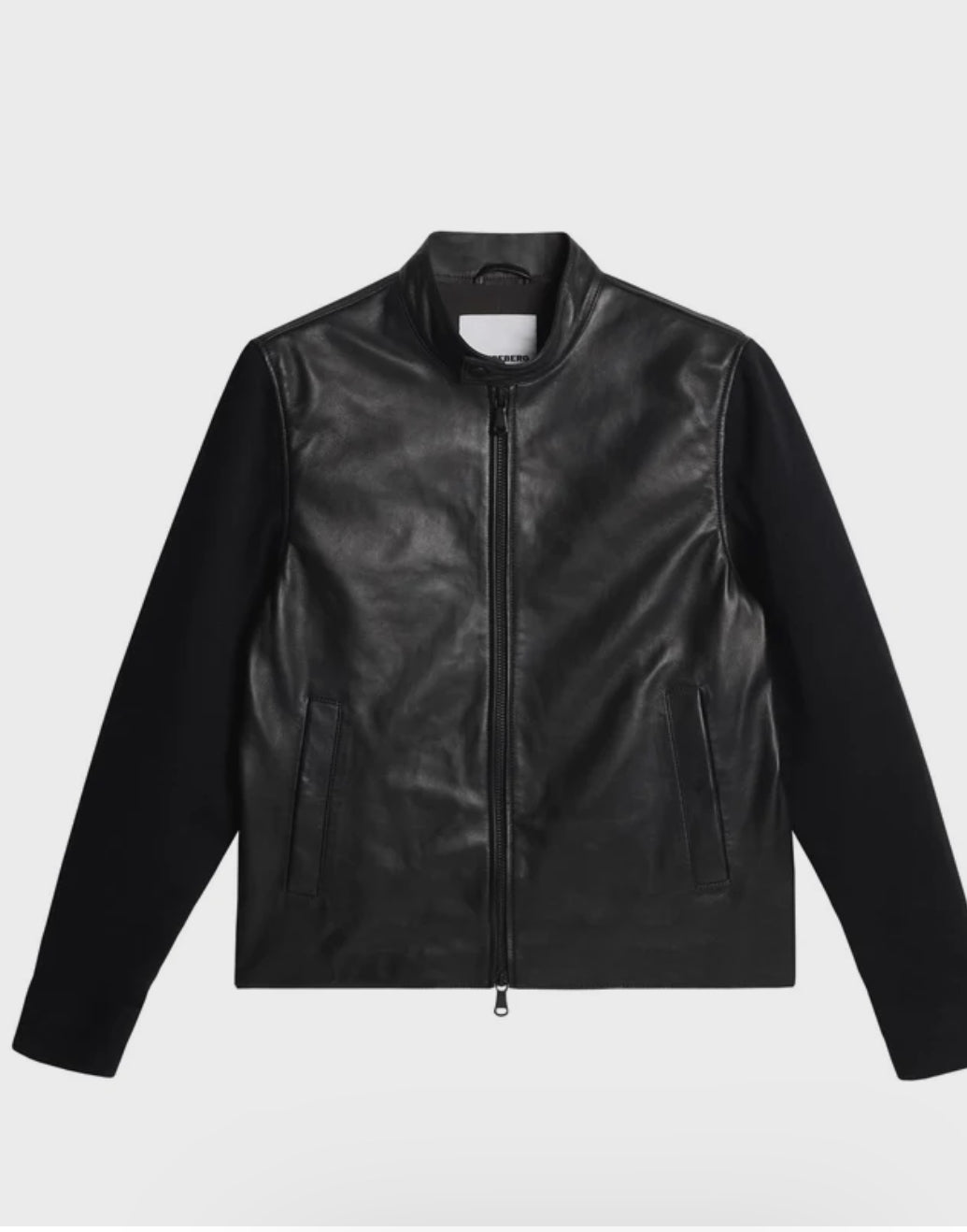 J.LINDEBERG Wade Leather Hybrid Jacket | BLACK