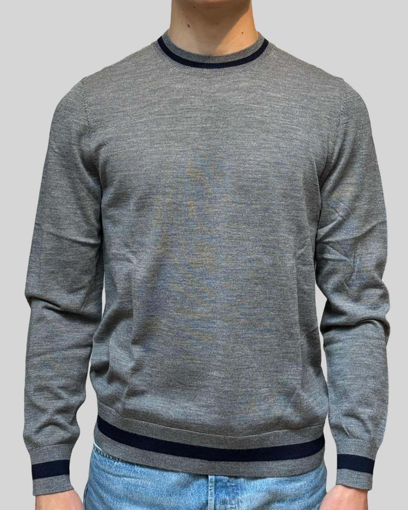 GOOD MAN BRAND Light Merino Crew Grey