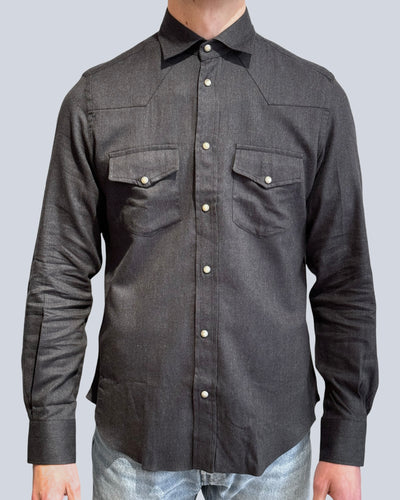 ELEVENTY Texas Black Wash Shirt