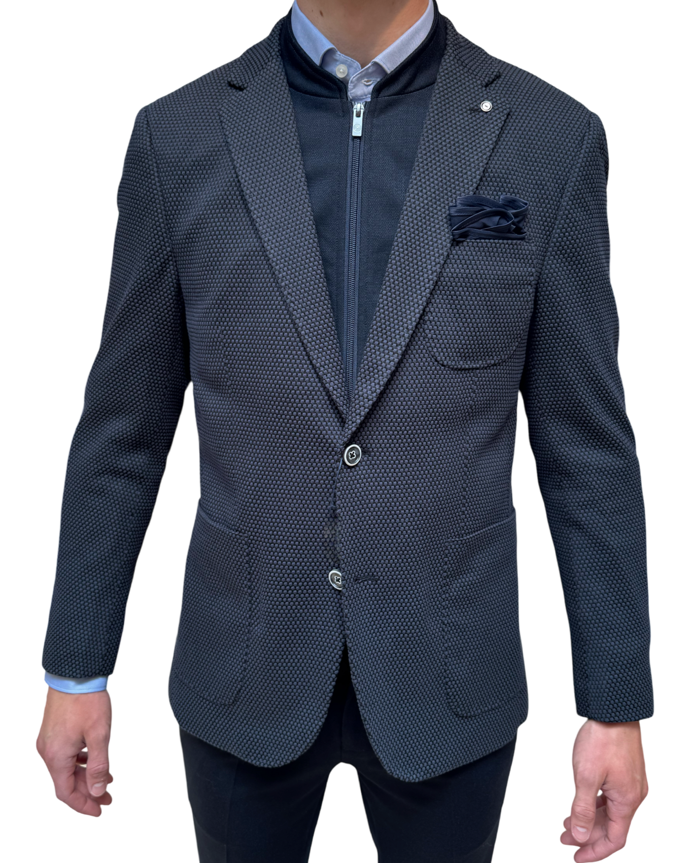 BLUE INDUSTRY Circle Hybrid Jacket Blue