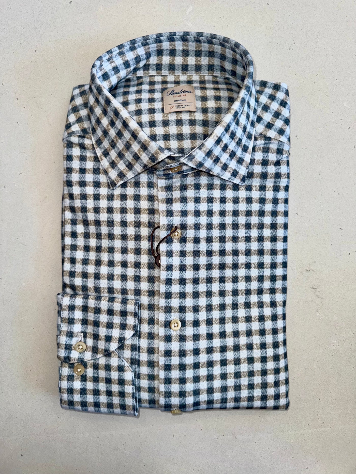 STENSTROMS Checked Shirt | BLUE-GREY