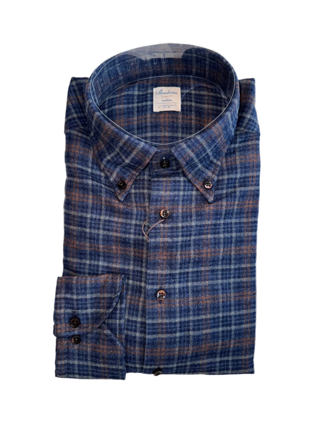 STENSTROMS Check Flannel Blue Brown