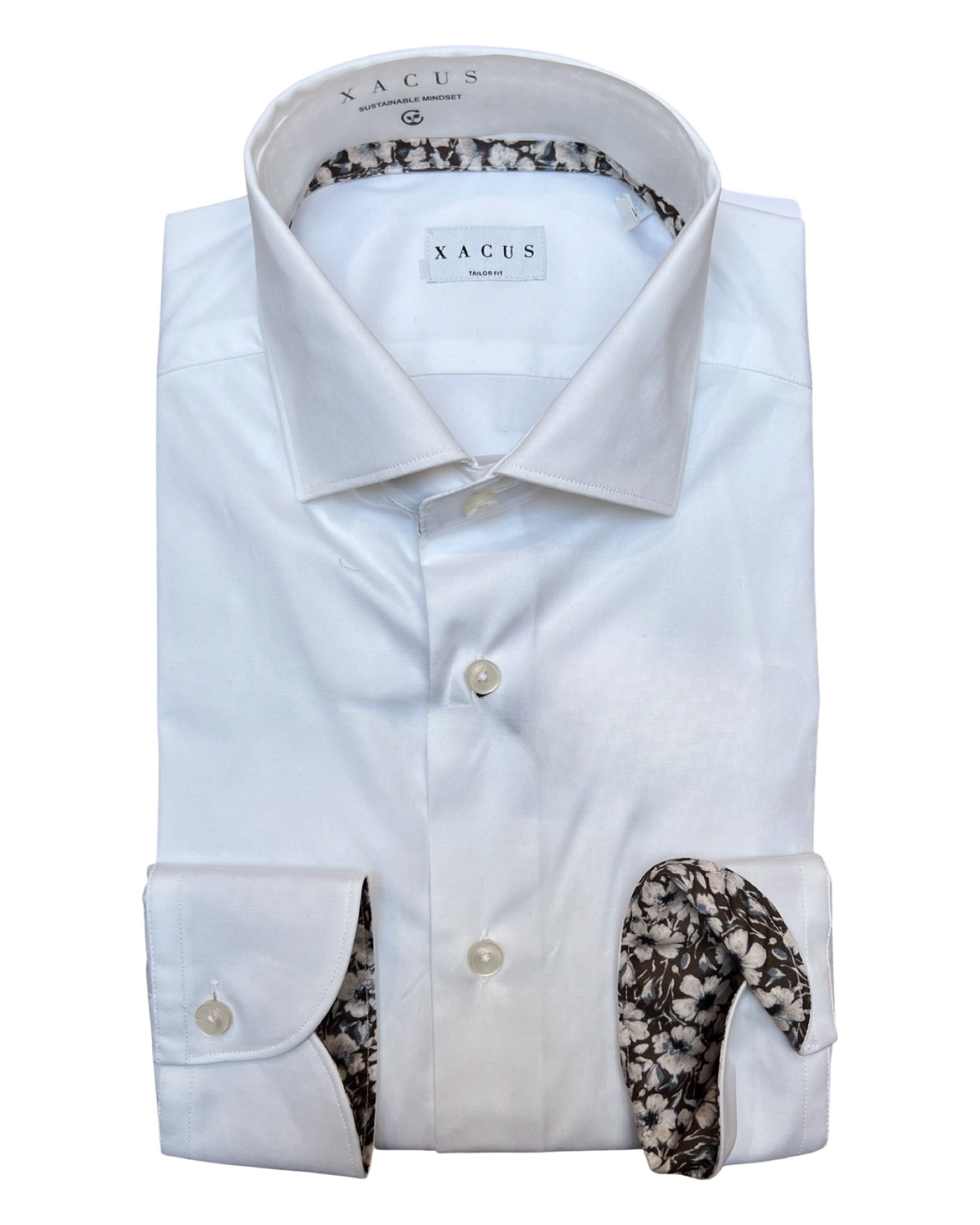 XACUS White Shirt with Contrast