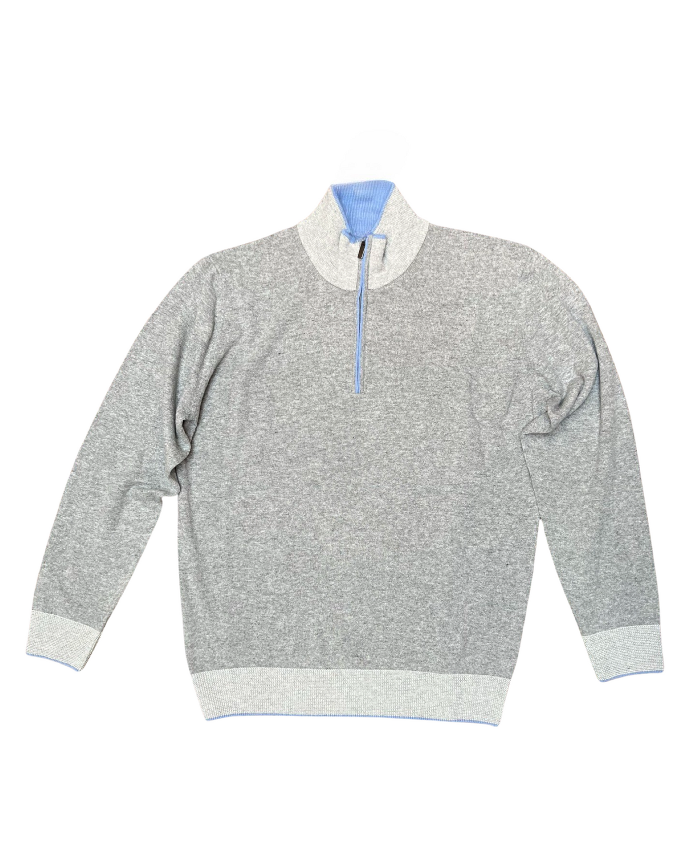 CODICE Zip Mock Neck Sweater Grey