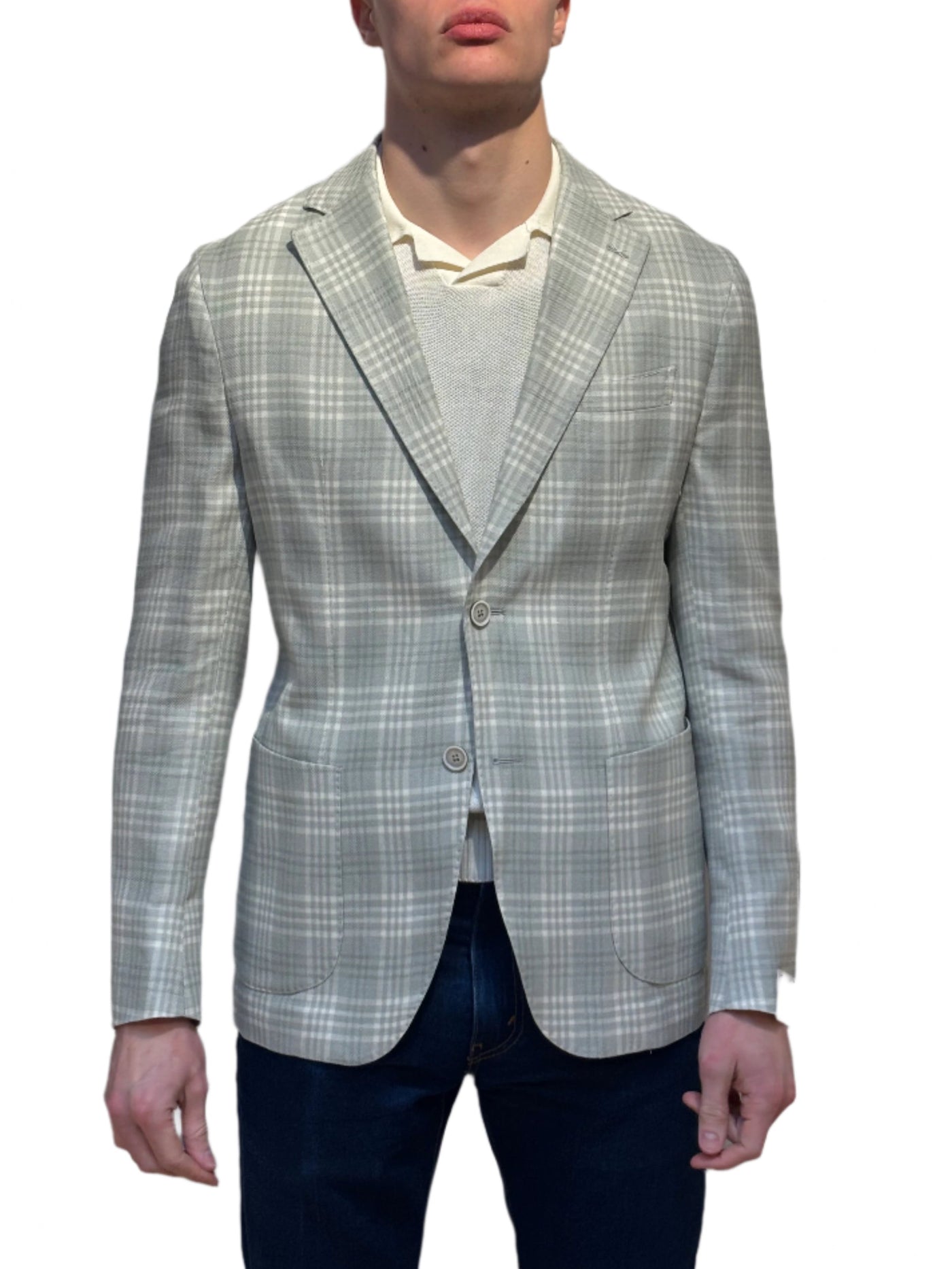 ELEVENTY Check Jacket Mint