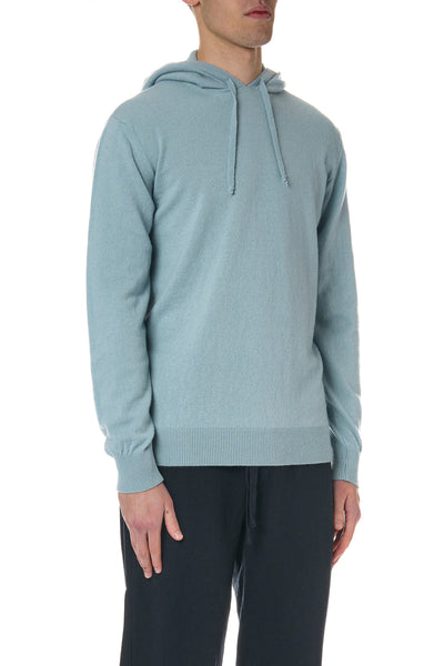 CROSSLEY Cashmere Hoodie Blue