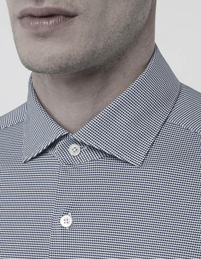 XACUS Twill Shirt small cutaway | HOUNDSTOOTH